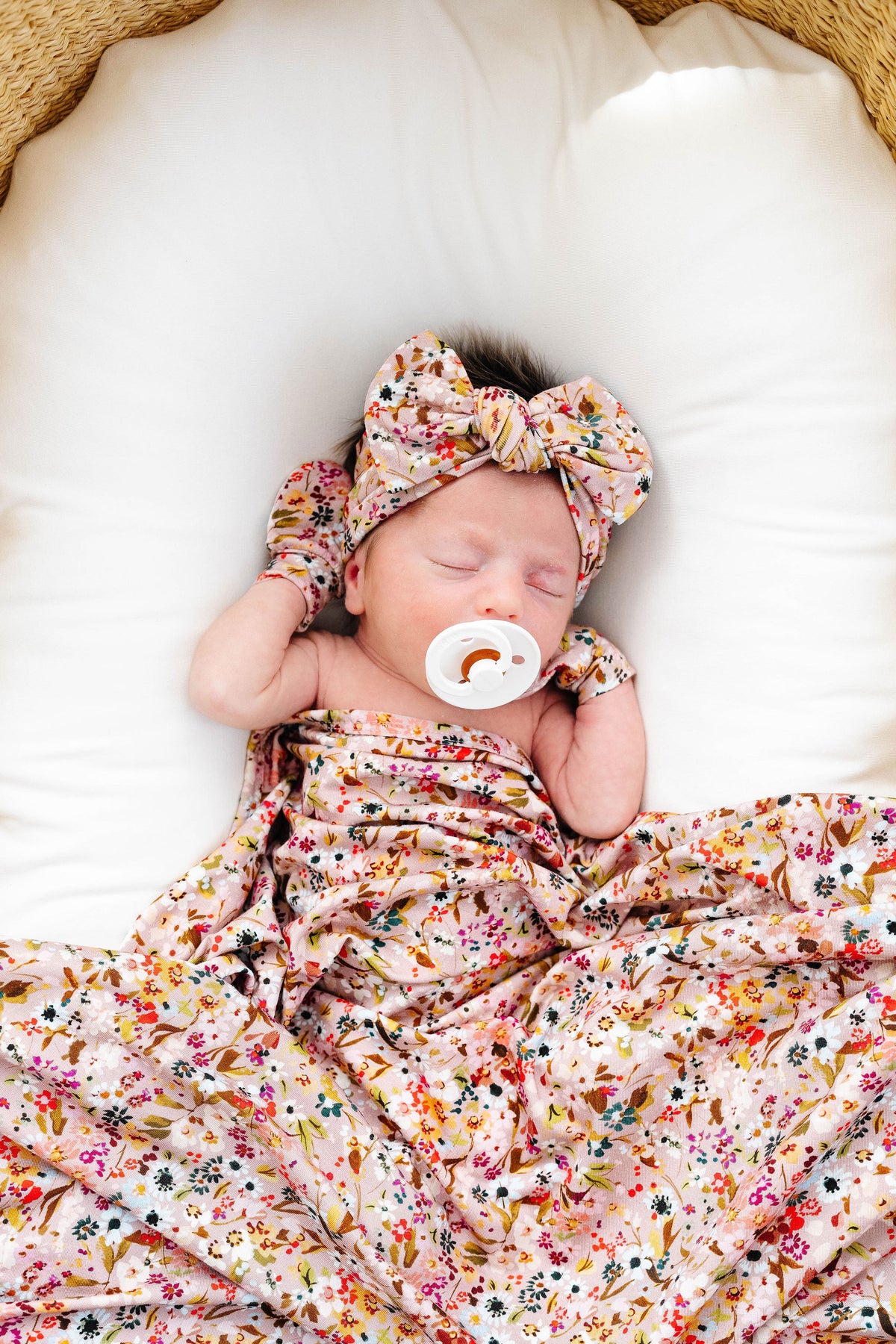Penelope Newborn Headband Bundle + Zipper Footie