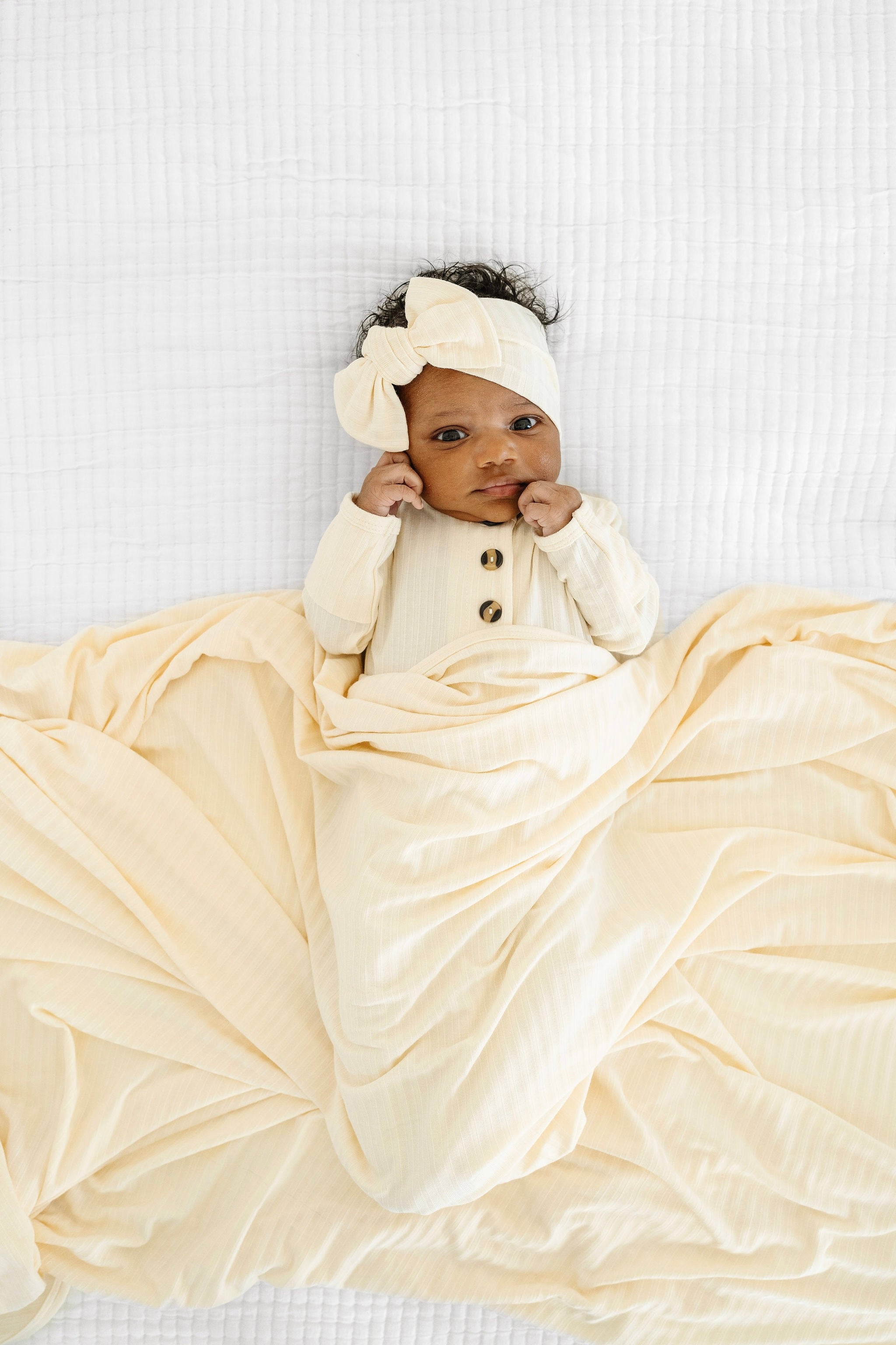 Quinn Ribbed Swaddle Blanket