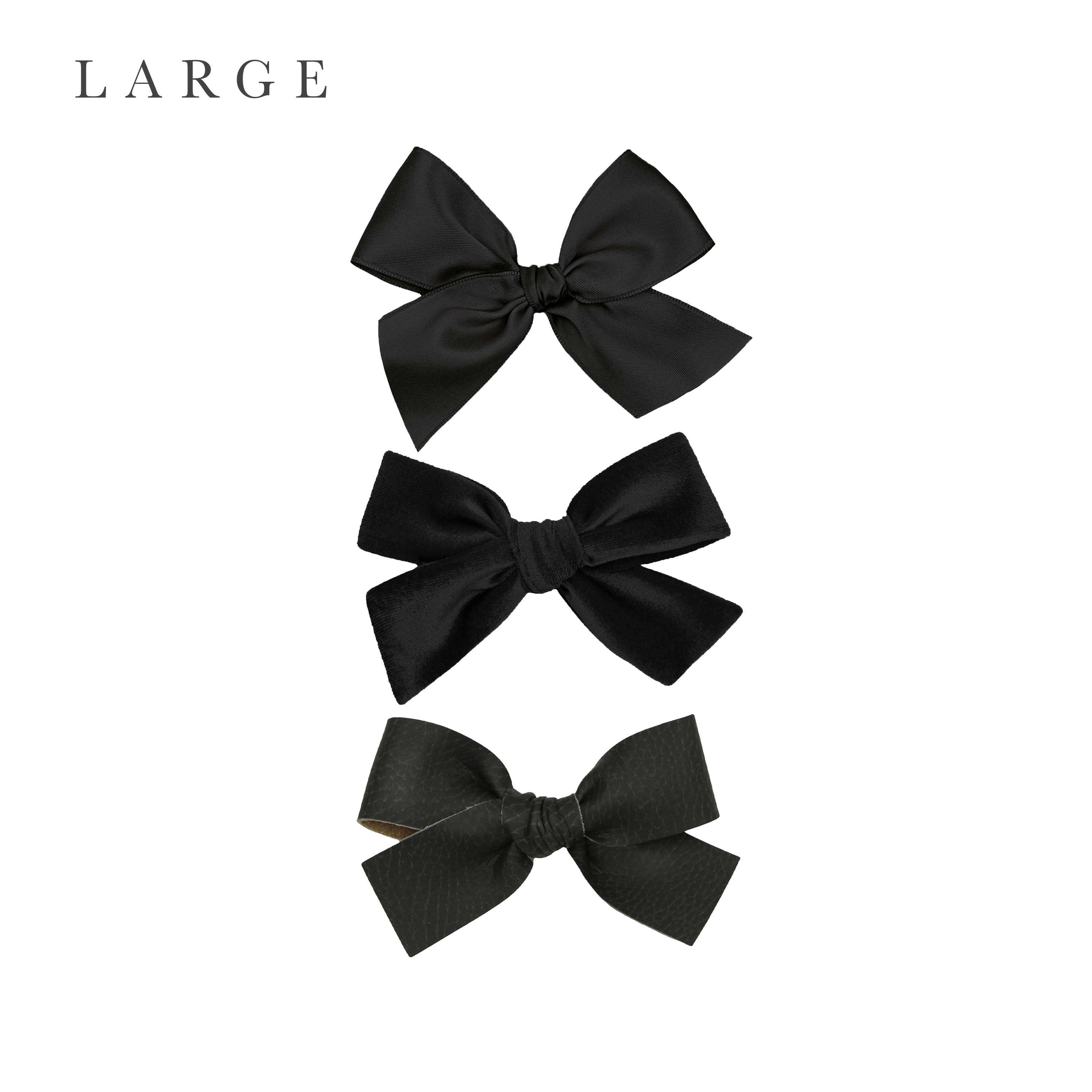 Bow 3 Pack: Black Clips