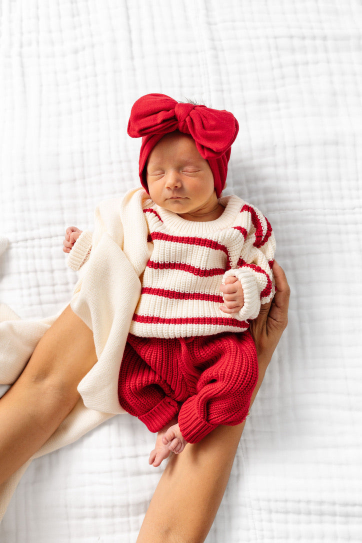 Knit Headband - Red