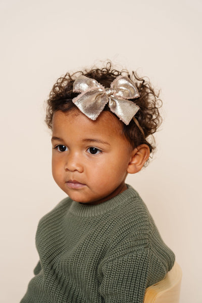 Chiffon Bow - Gold