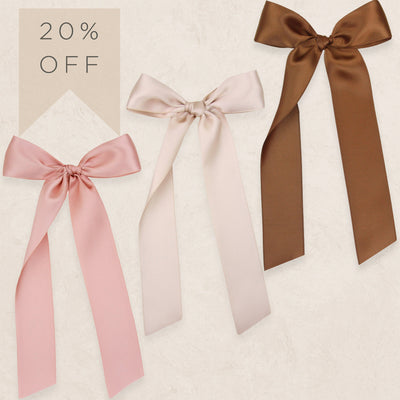 Satin Bow 3 Pack: Primrose Sash Clips