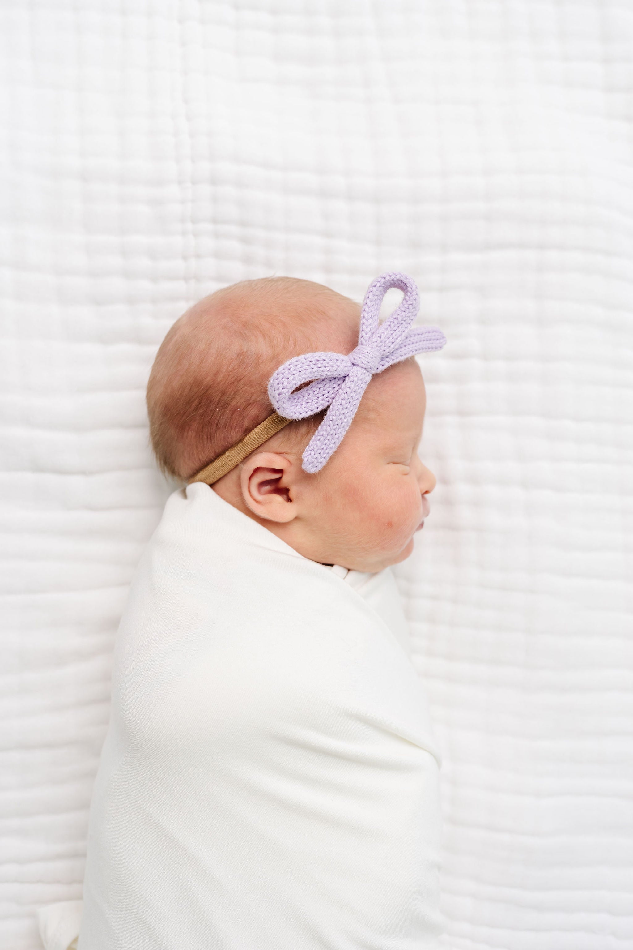 Sweater Bow - Lilac Knit