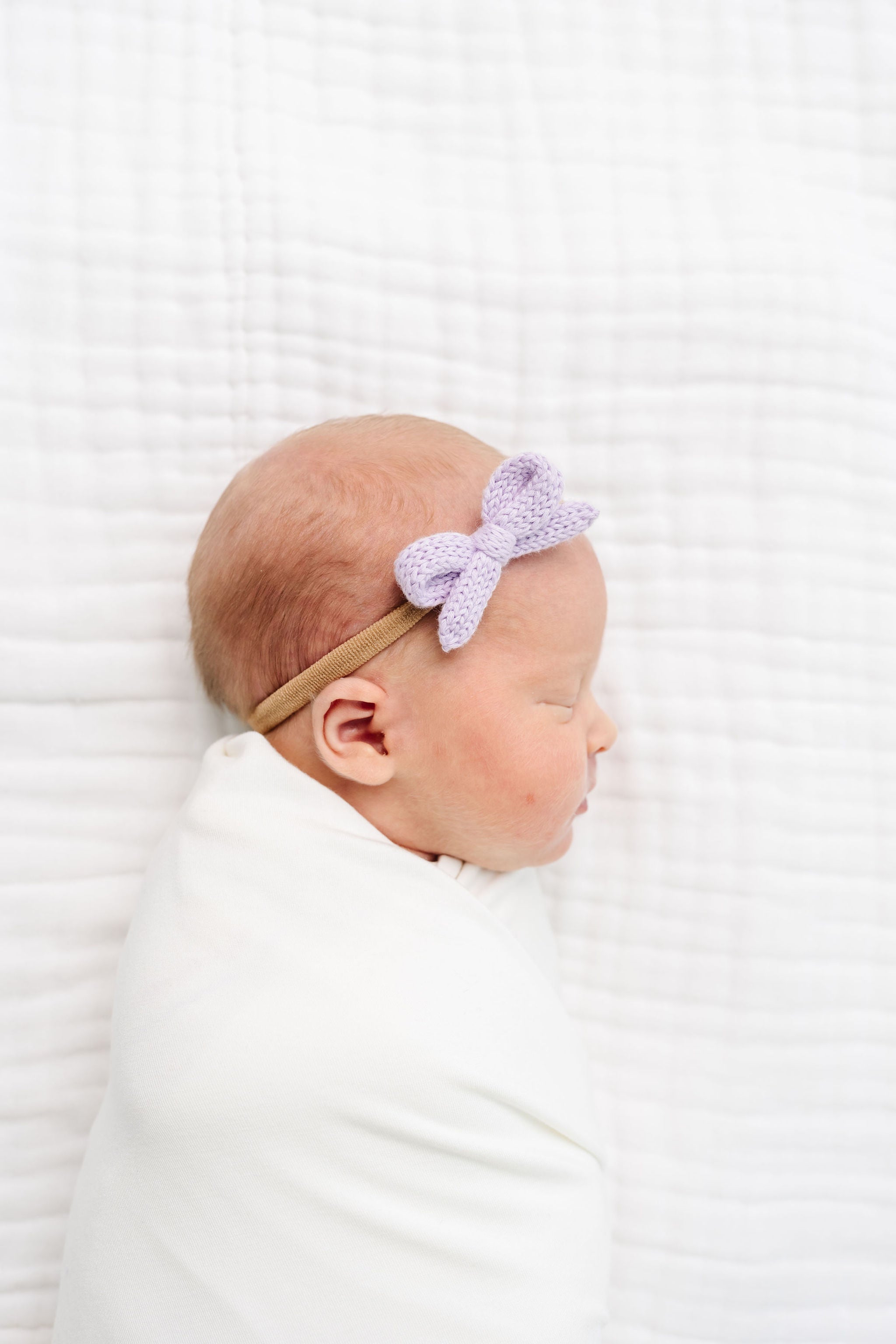Sweater Bow - Lilac Knit