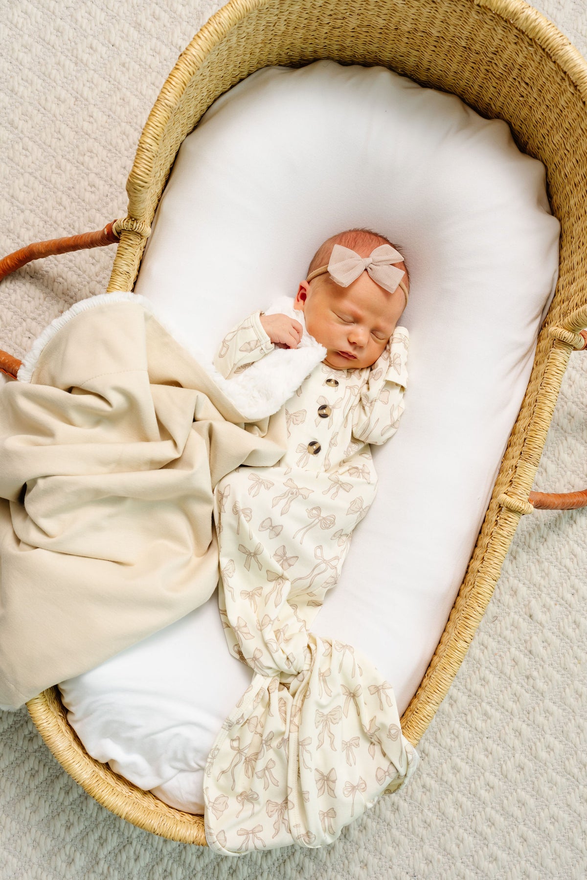 Isla Newborn Headband Bundle + Knotted Gown