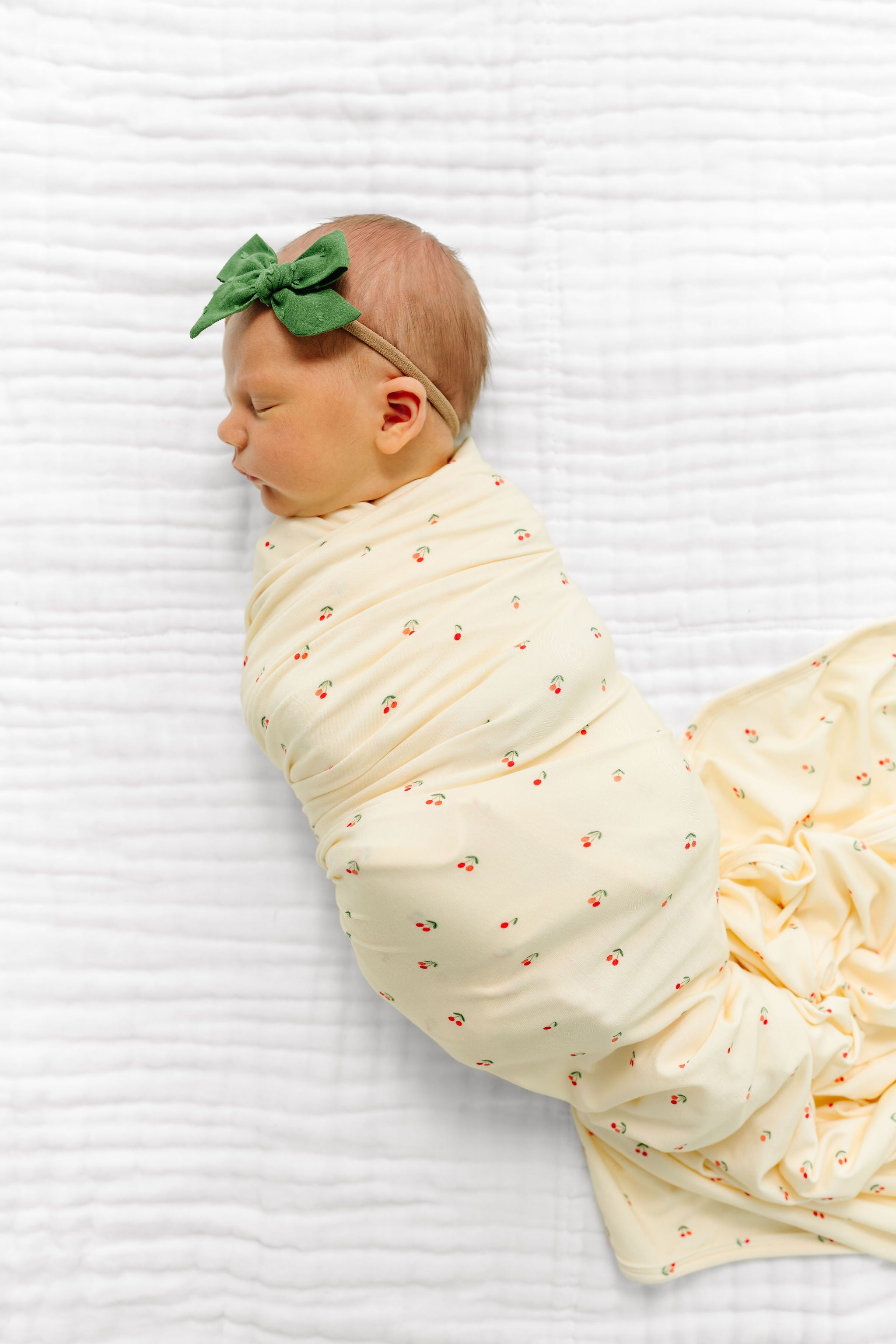 Classic Bow - Fern Swiss Dot
