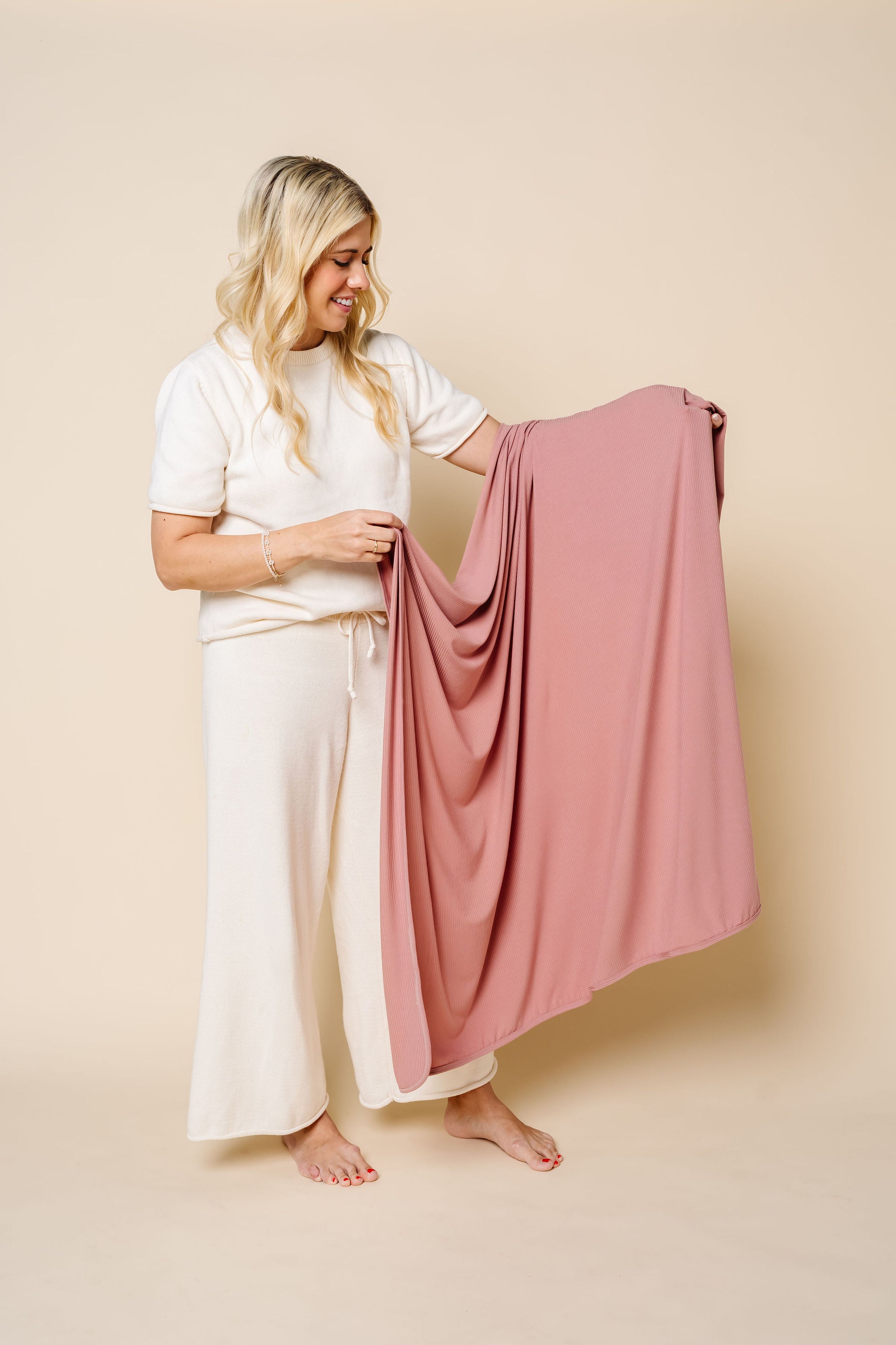Jane Ribbed Swaddle Blanket