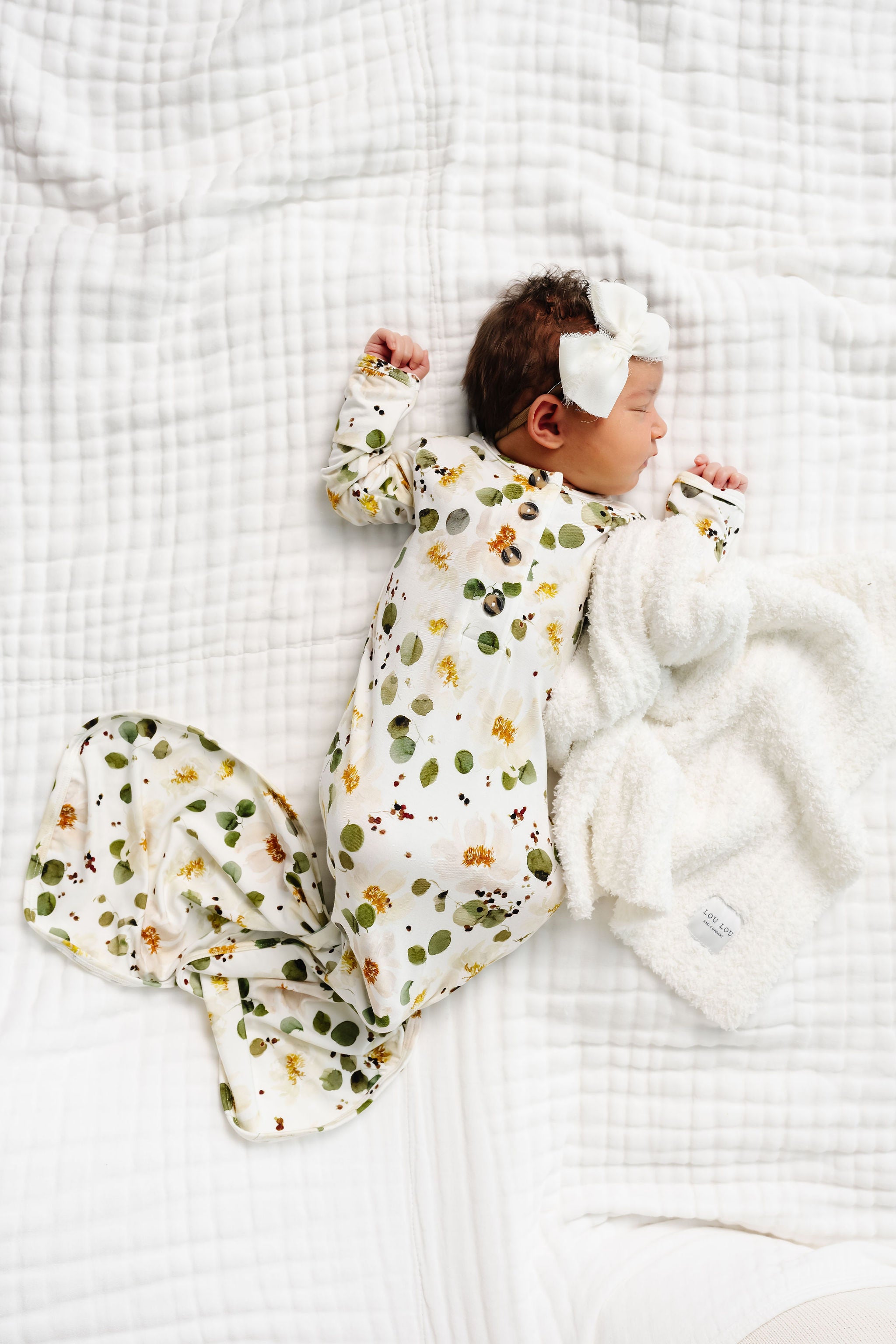 Chenille Blanket - White - Mini/Lovey