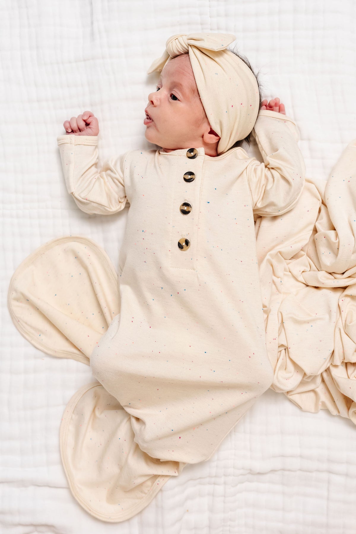 Lucy Newborn Headband Bundle + Knotted Gown