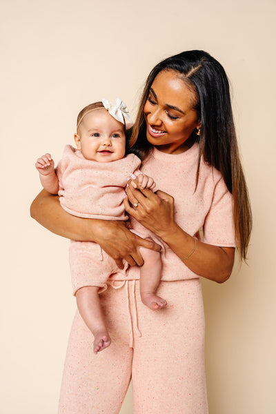 Knit Women's Short Sleeve Tee - Petal Speckle