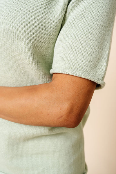 Knit Women's Short Sleeve Tee - Sage