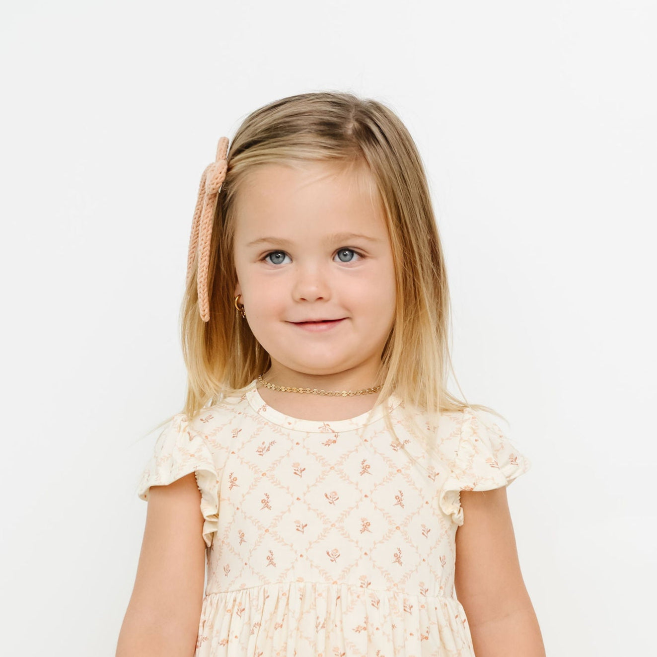 Crochet Bow - Butterscotch Sash Clip