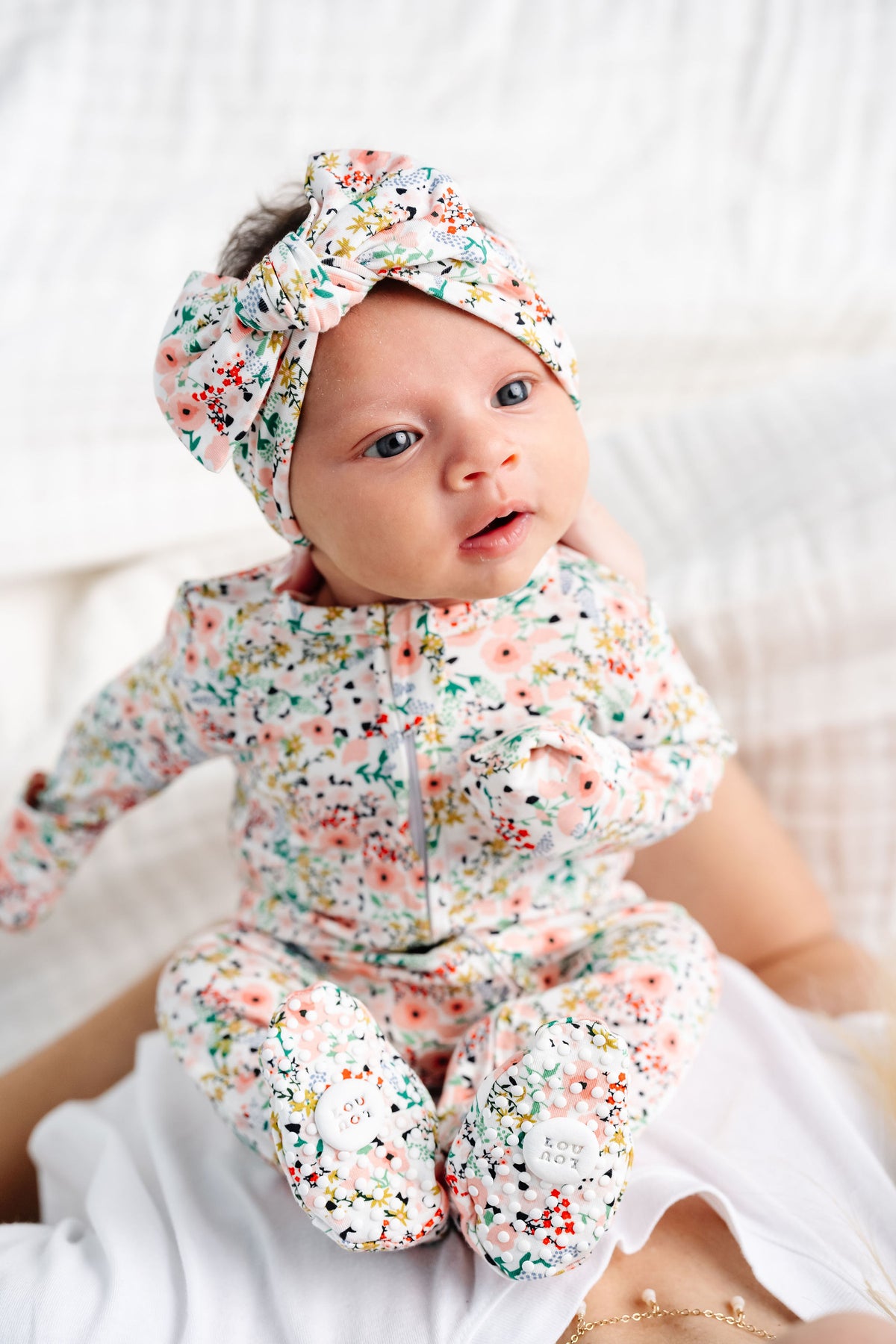Millie Newborn Headband Bundle + Zipper Footie
