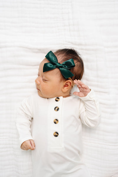 Satin Bow - Evergreen