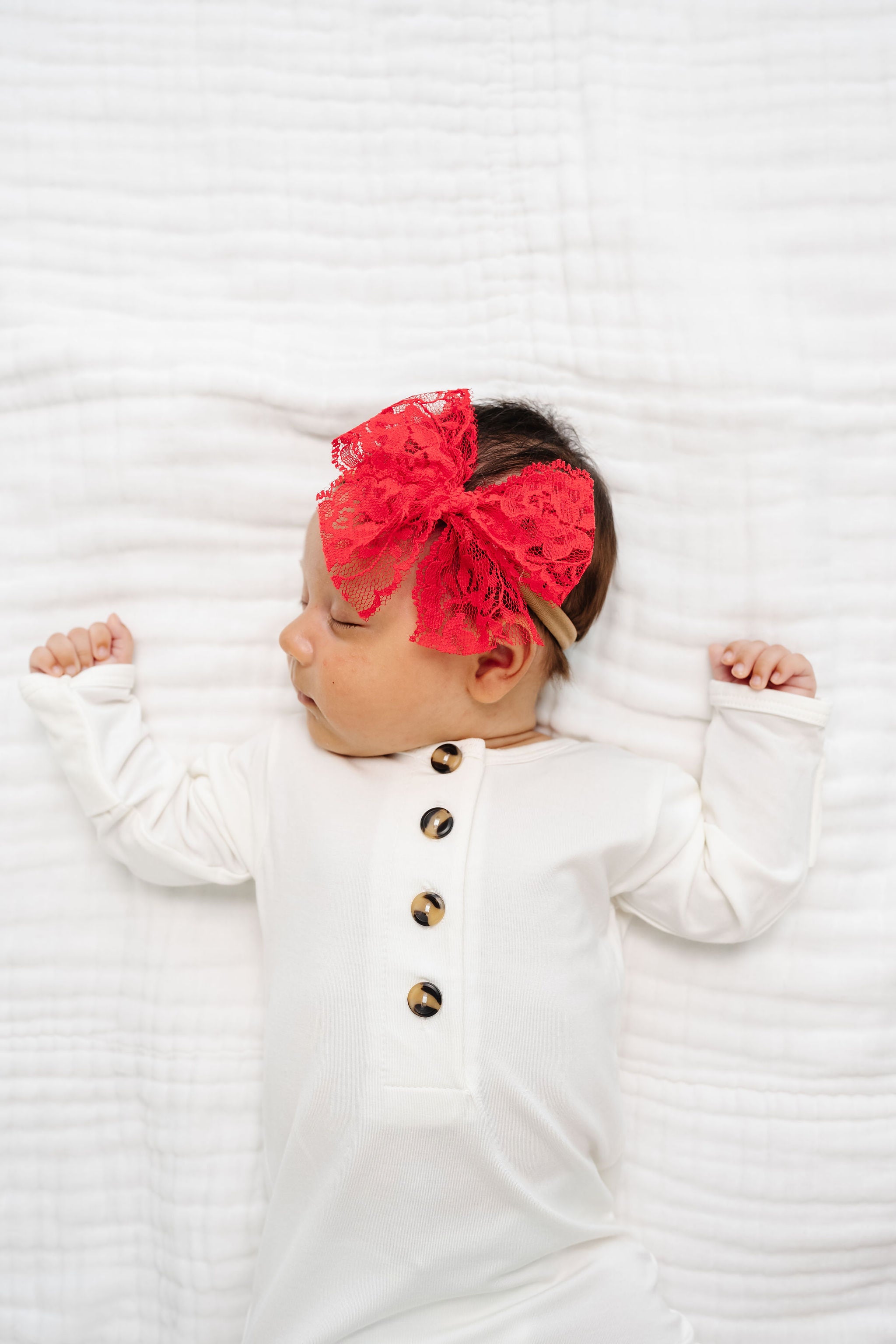 Lace Bow - Poppy