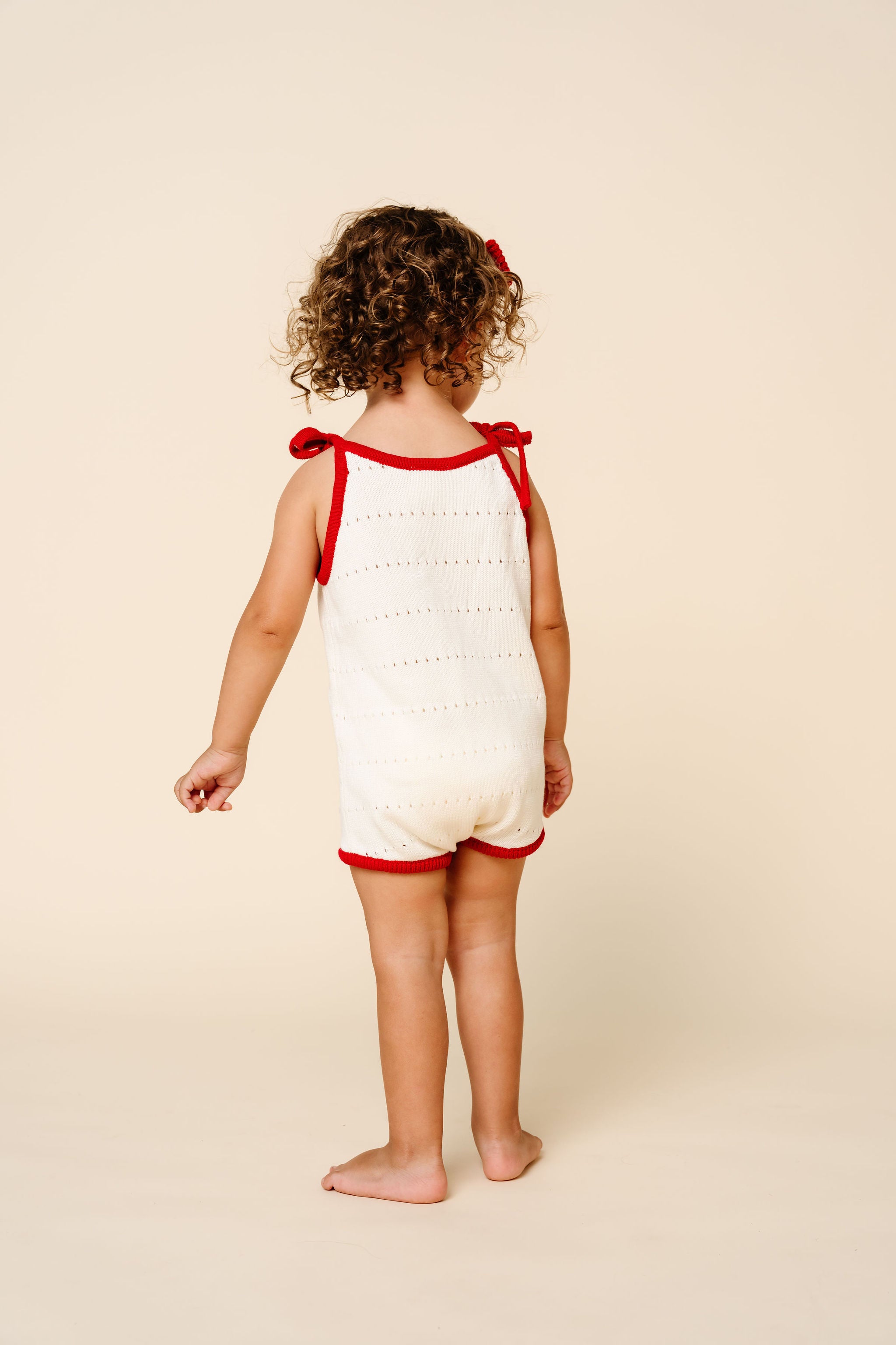 Knit Tank Onesie - Cherry