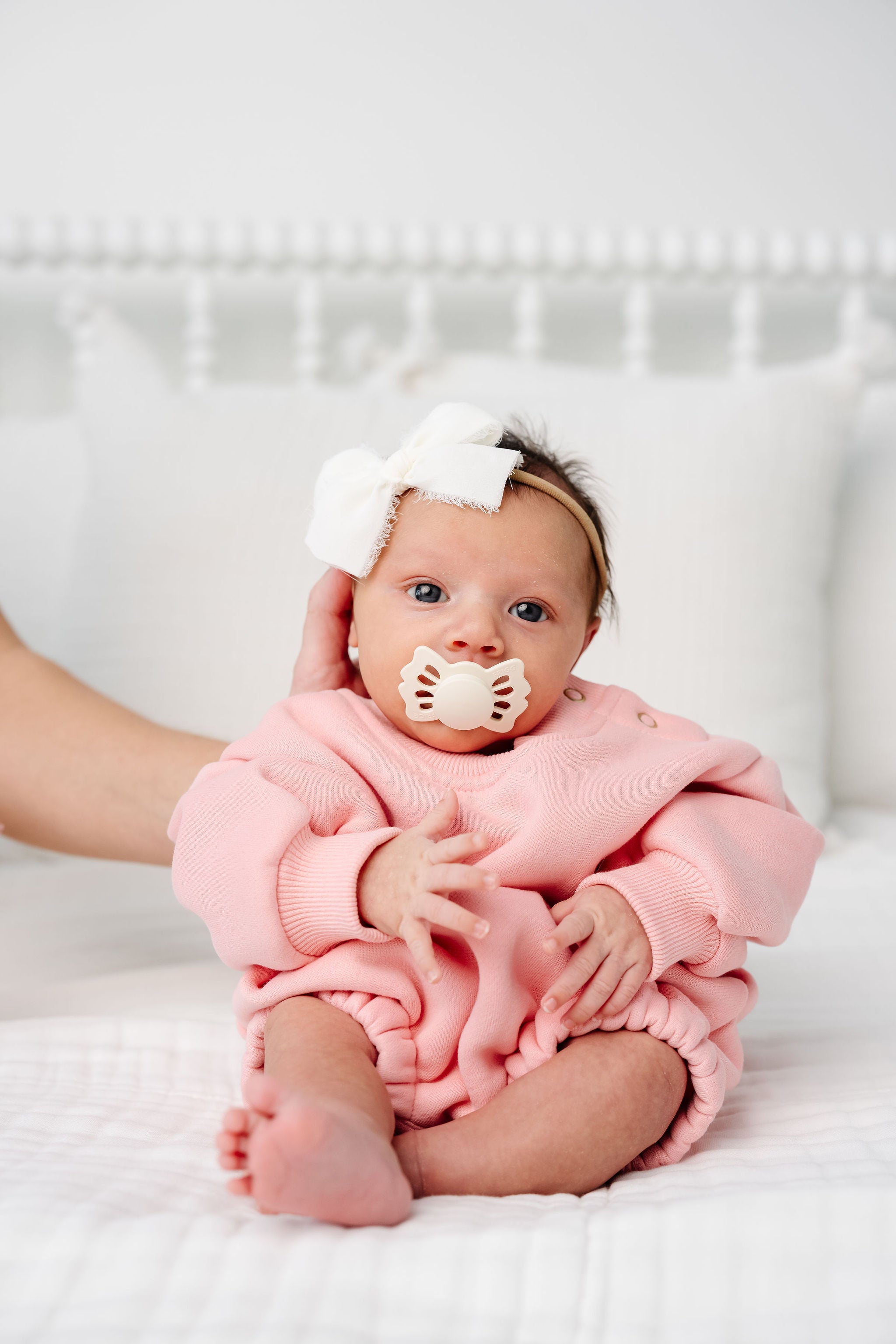 Chiffon Bow - Dove White
