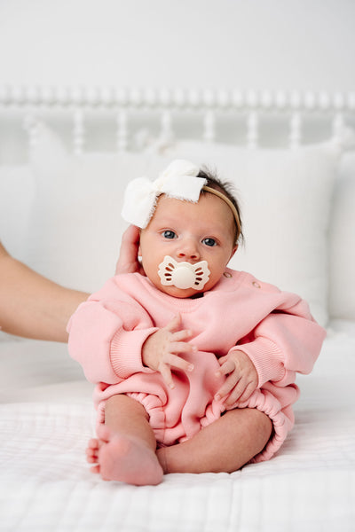 Chiffon Bow - Dove White