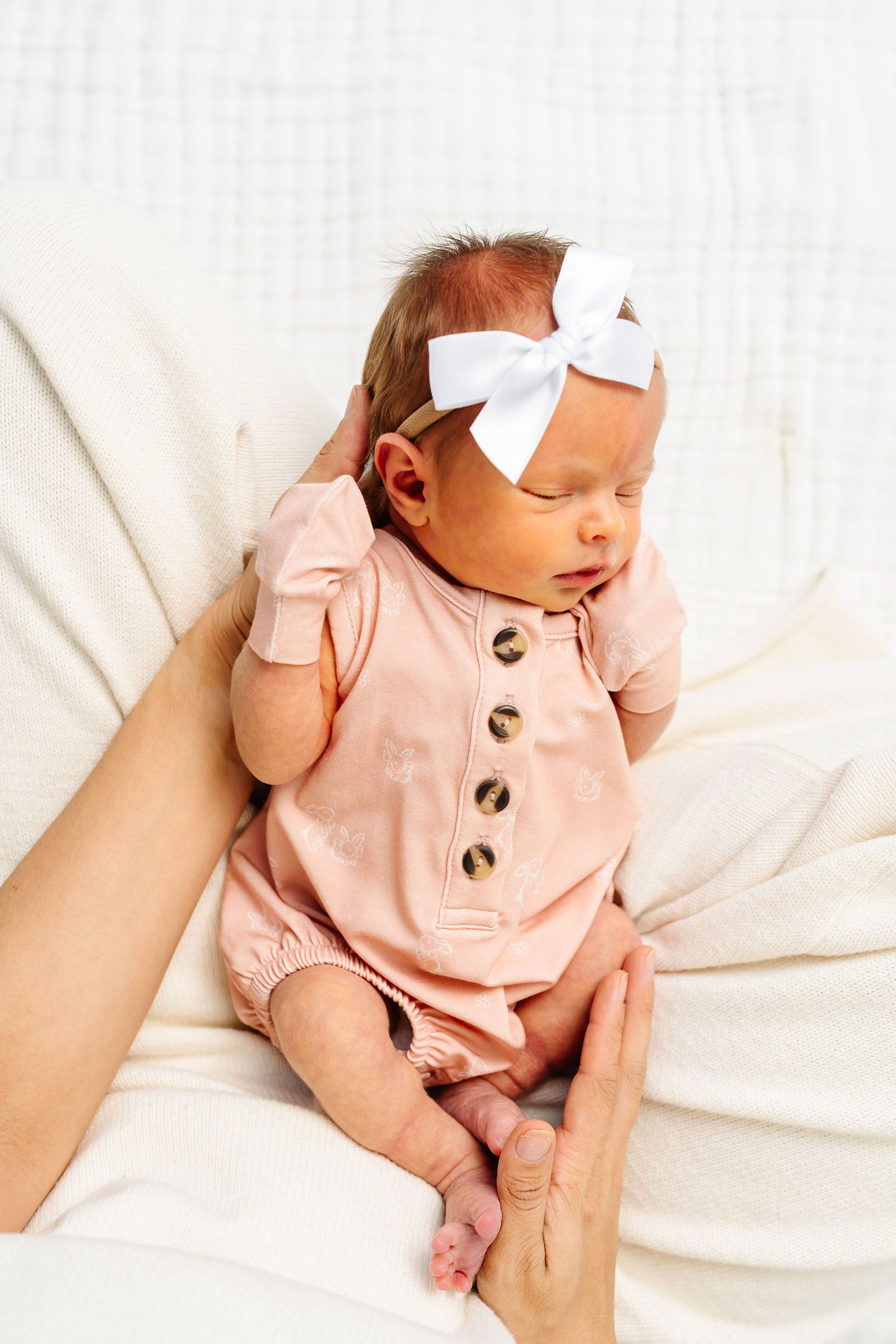 Satin Bow - White