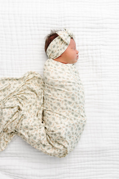 Faye Newborn Headband Bundle + Knotted Gown
