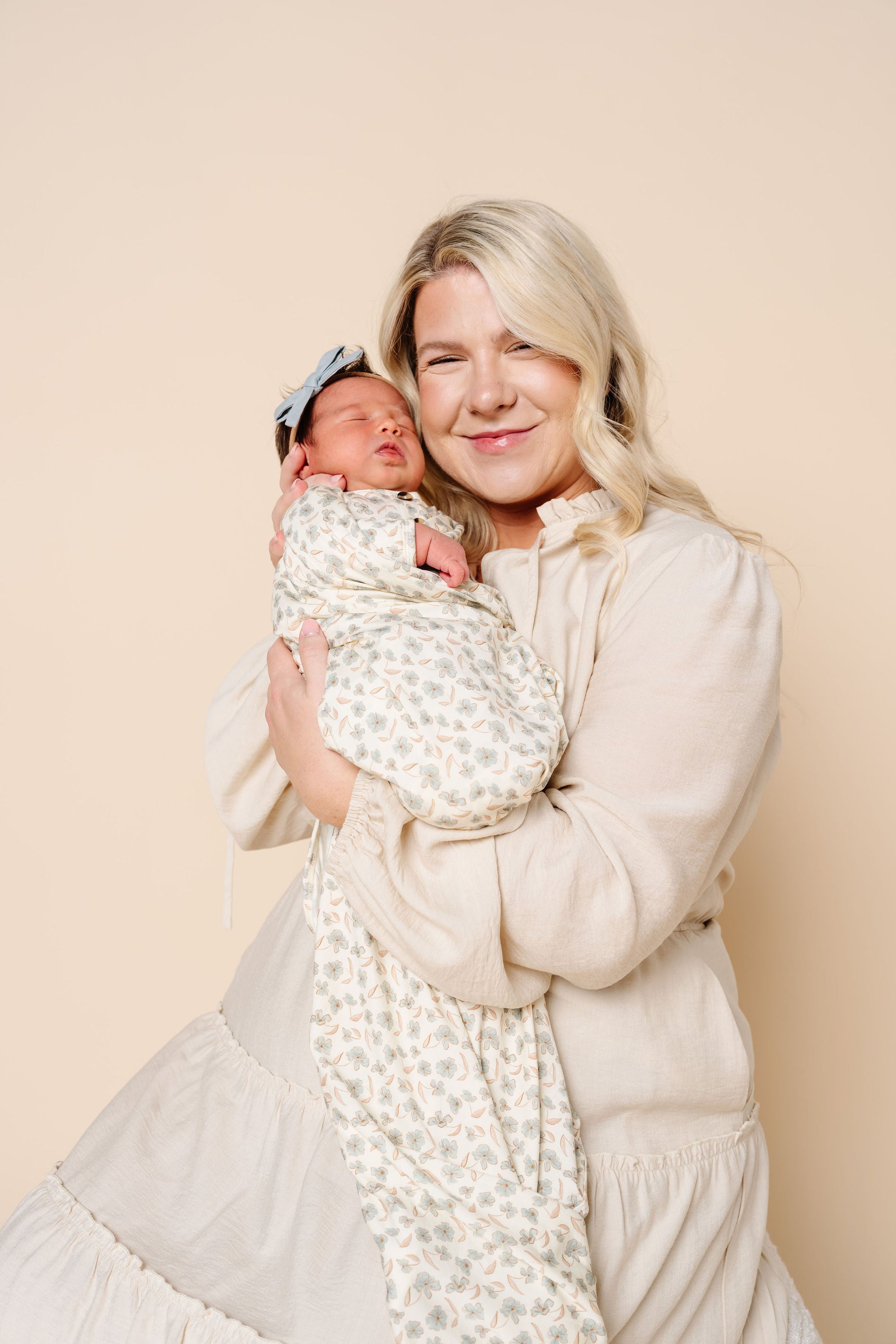 Faye Newborn Headband Bundle + Zipper Footie