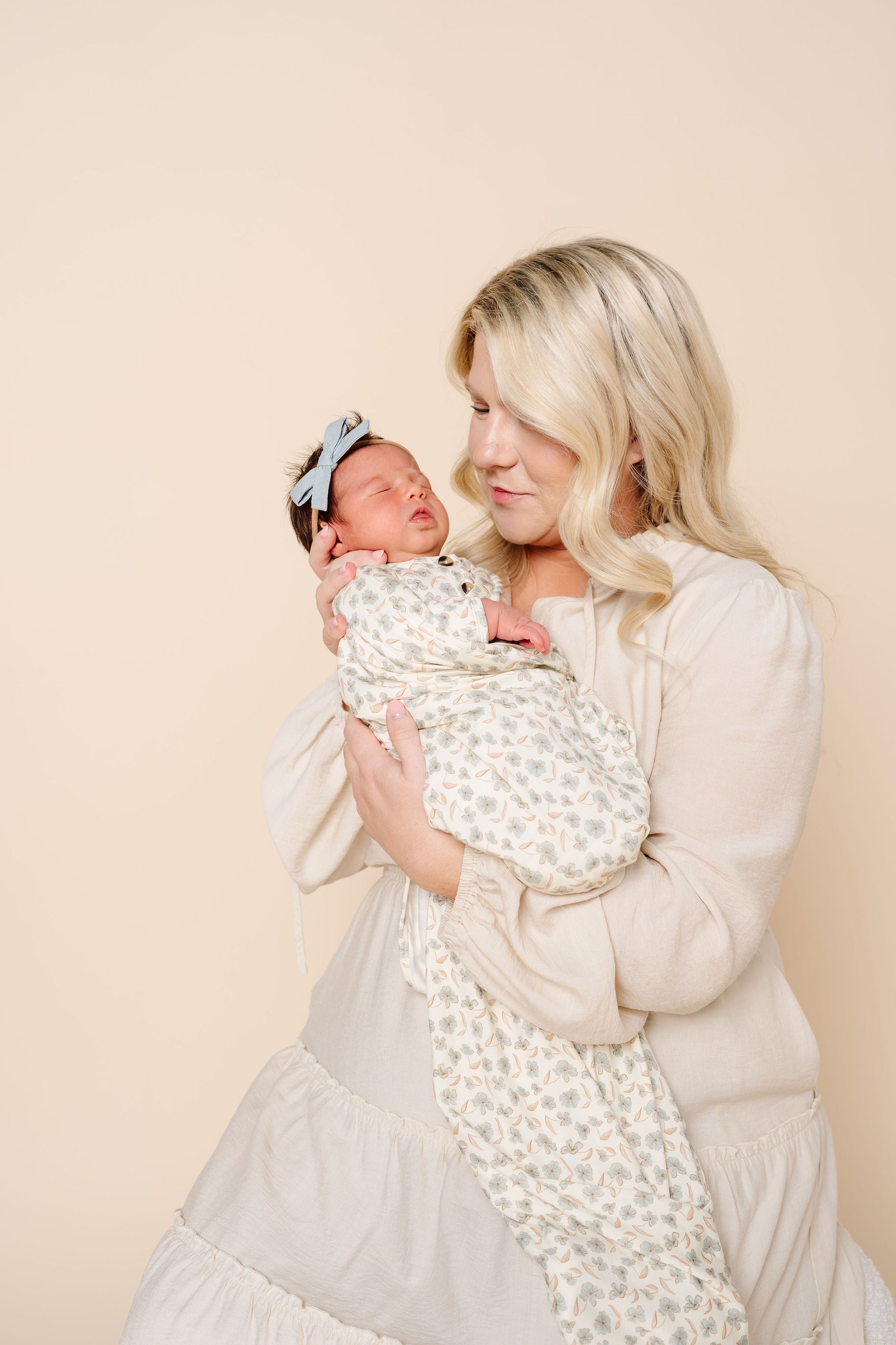 Faye Newborn Headband Bundle + Zipper Footie