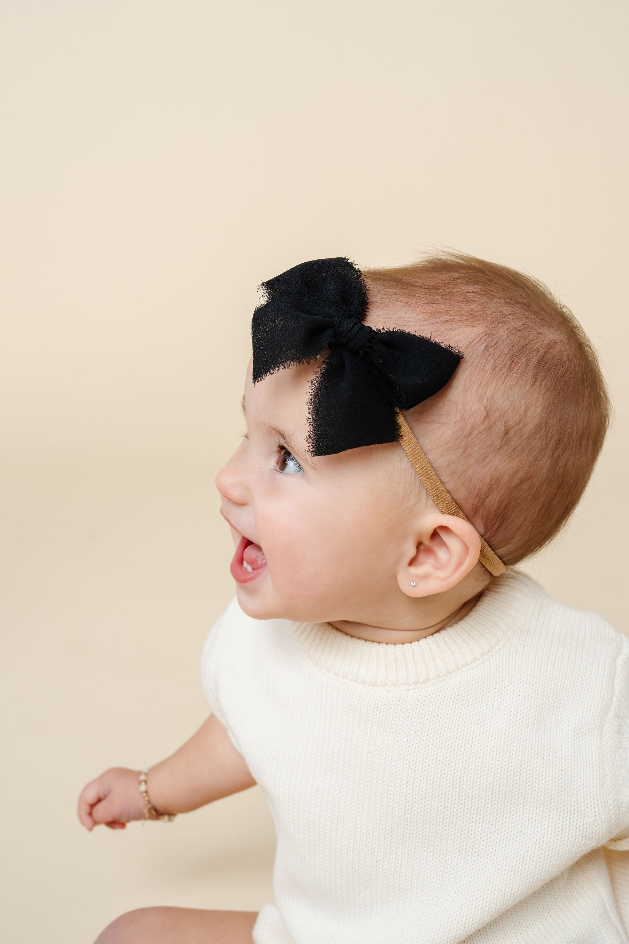 Chiffon Bow - Black