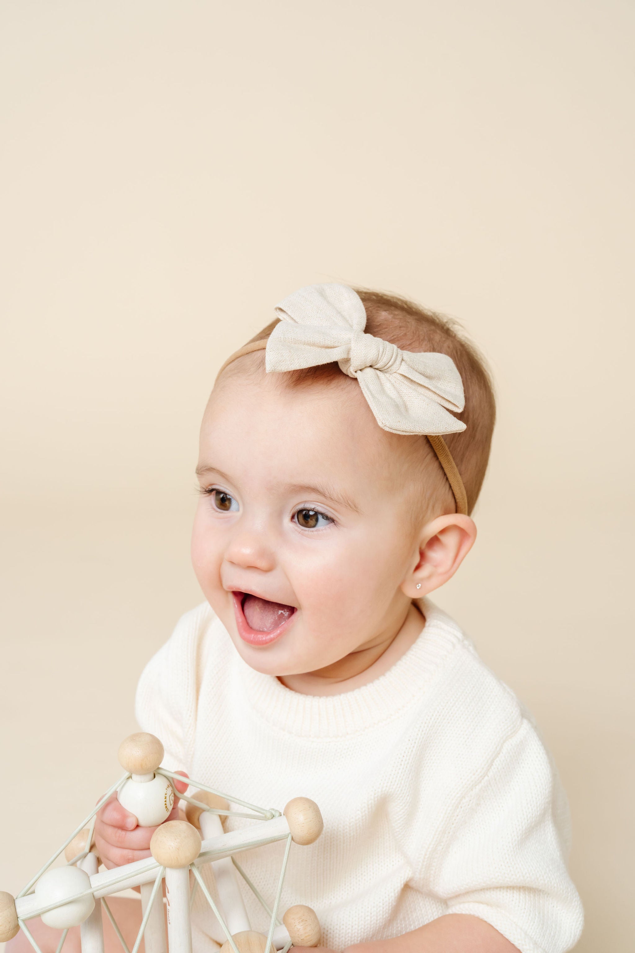 Classic Bow - Sand Headband