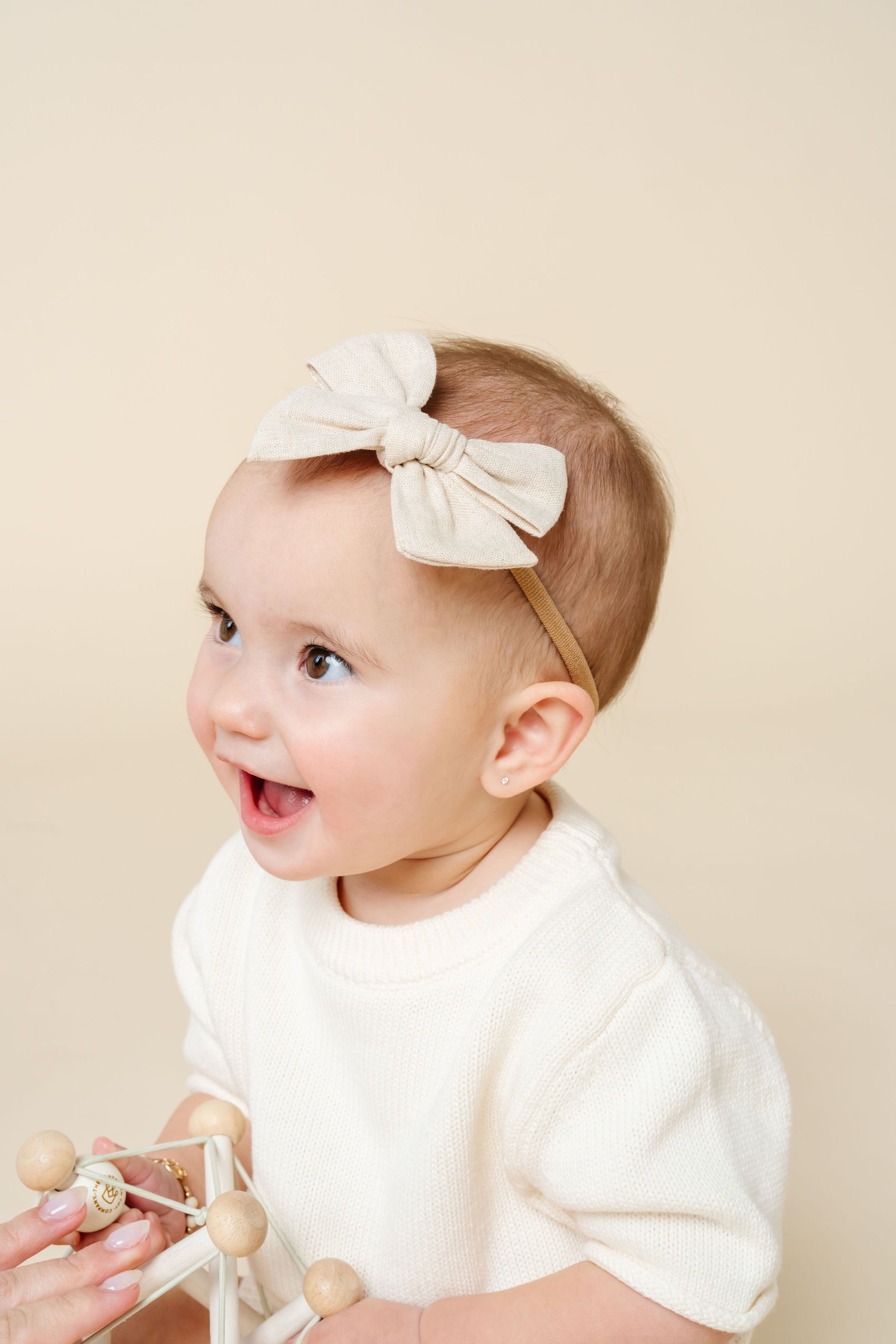 Classic Bow - Sand Headband