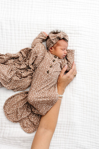 Eden Newborn Headband Bundle + Knotted Gown