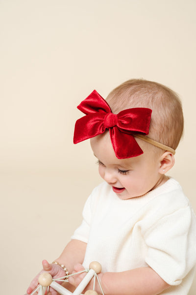 Velvet - Ruby Bow Headband