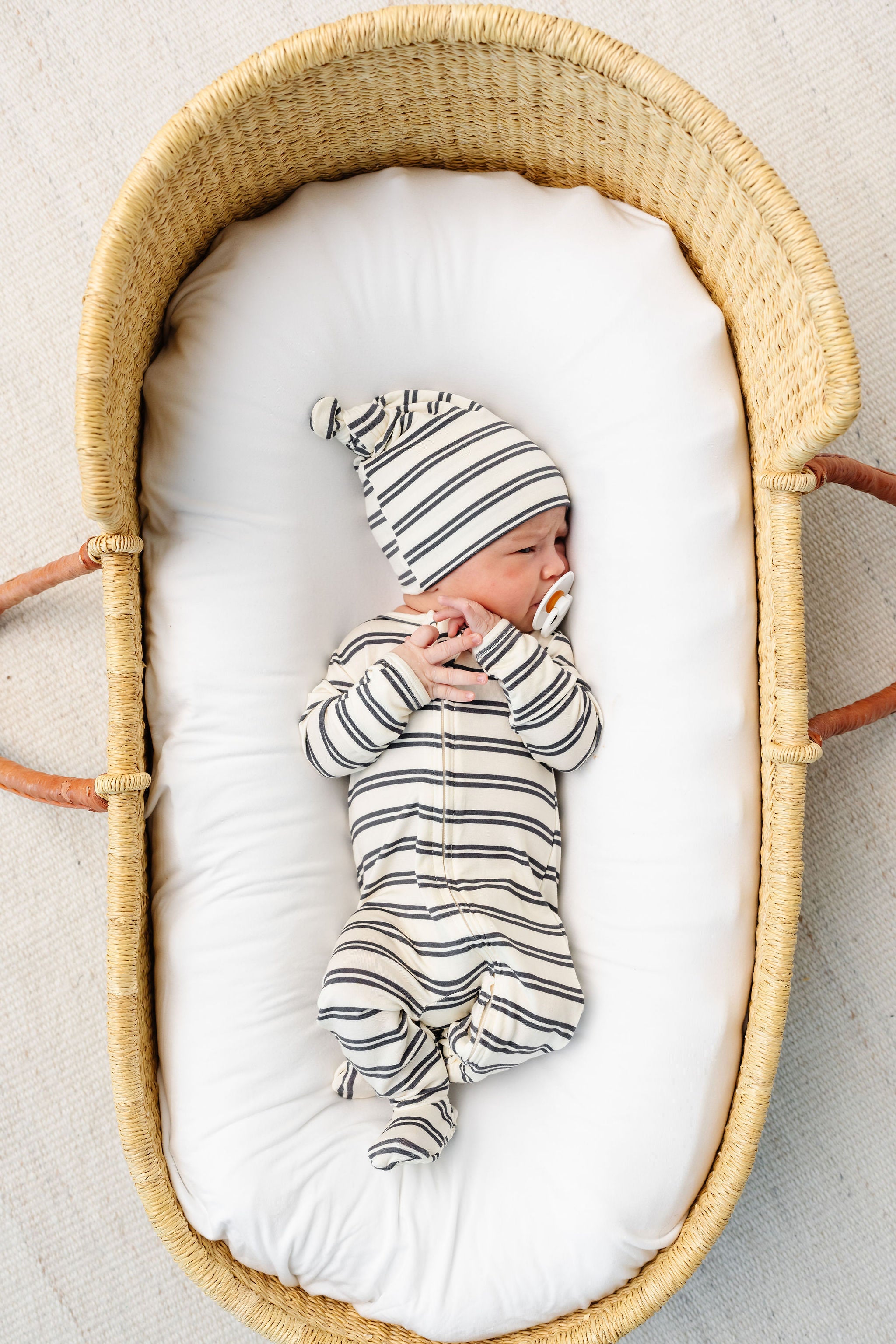 Vinnie Newborn Hat Bundle + Zipper Footie