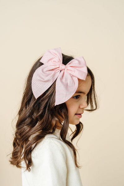 Heirloom Bow - Petal Gingham Clip