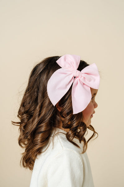 Heirloom Bow - Bubblegum Corduroy Clip