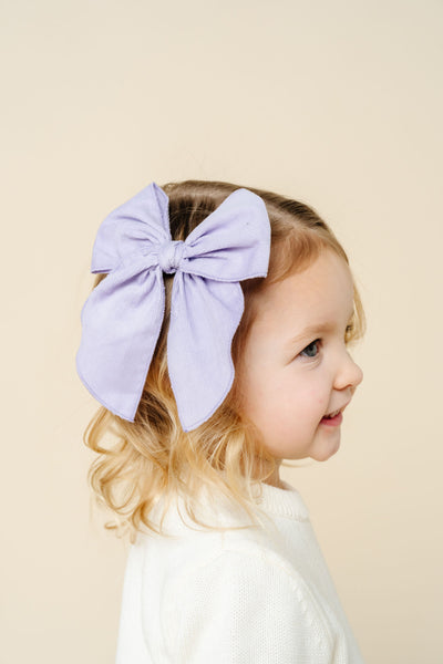 Heirloom Bow - Wisteria Corduroy Clip