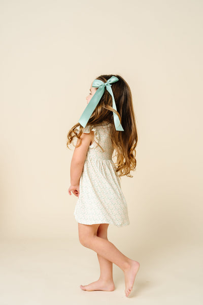 Satin Bow - Sage Sash Clip