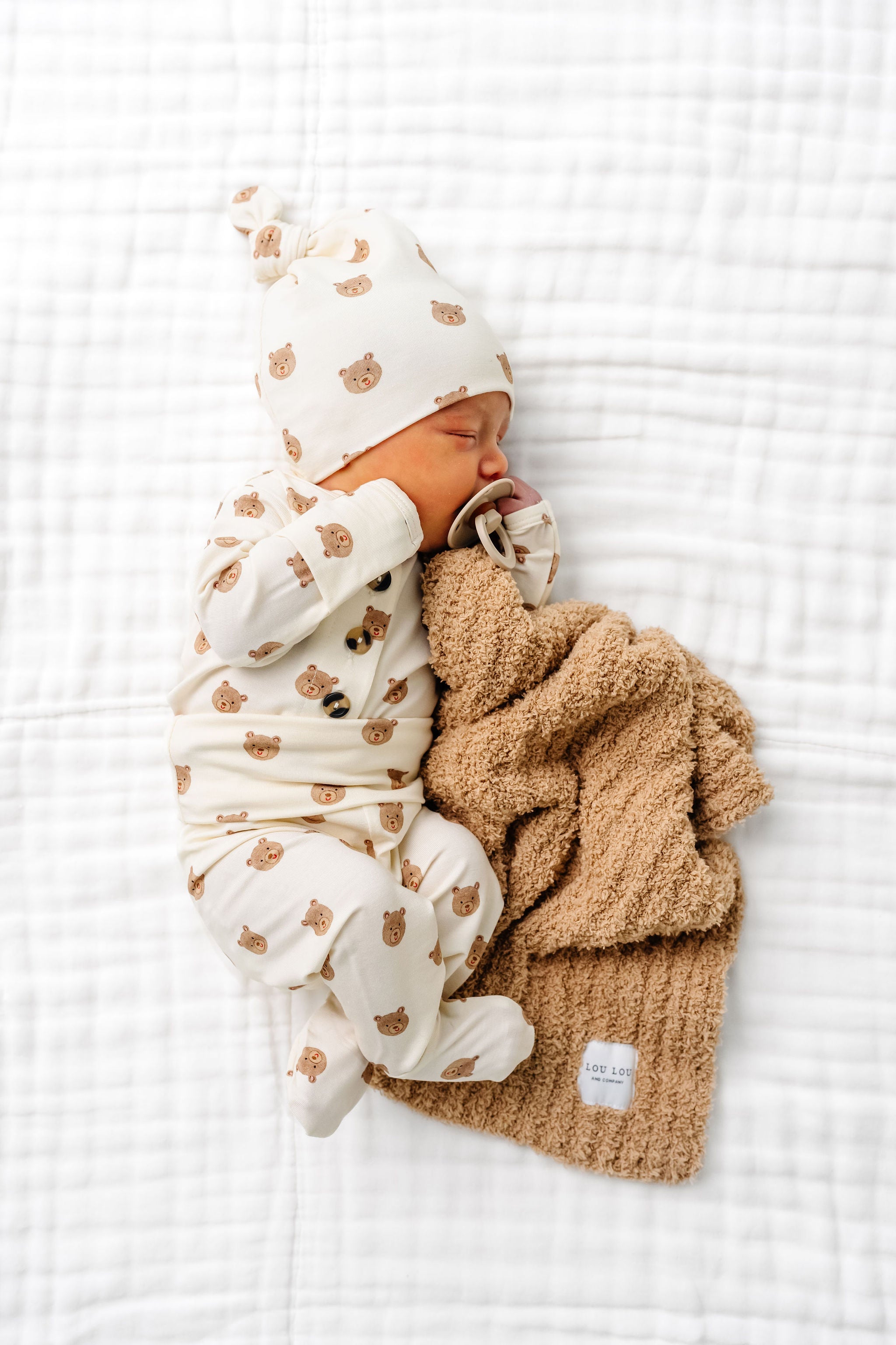Chenille Blanket - Tan - Mini/Lovey