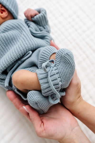 Pre-Order - Knit Booties - Steele