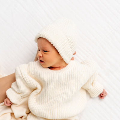 Pre-Order - Knit Beanie - Ivory