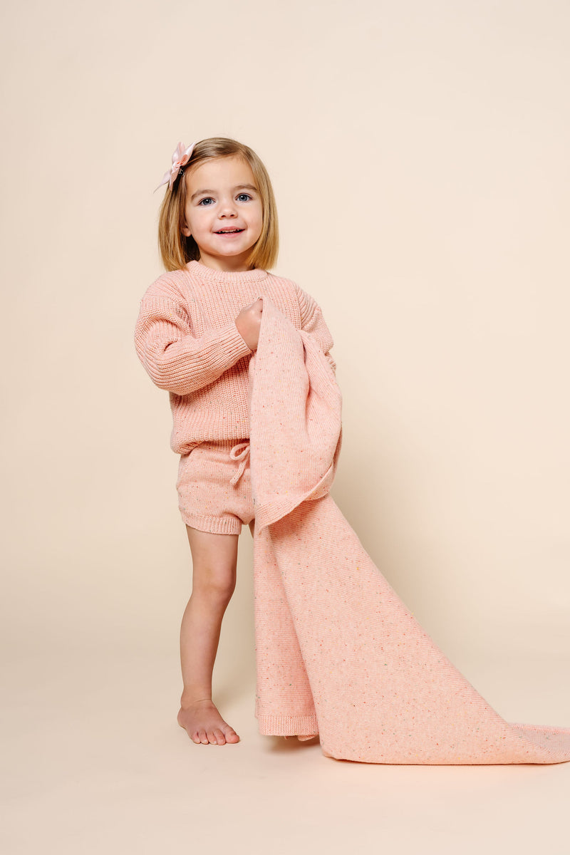 Knit Blanket - Petal Speckle