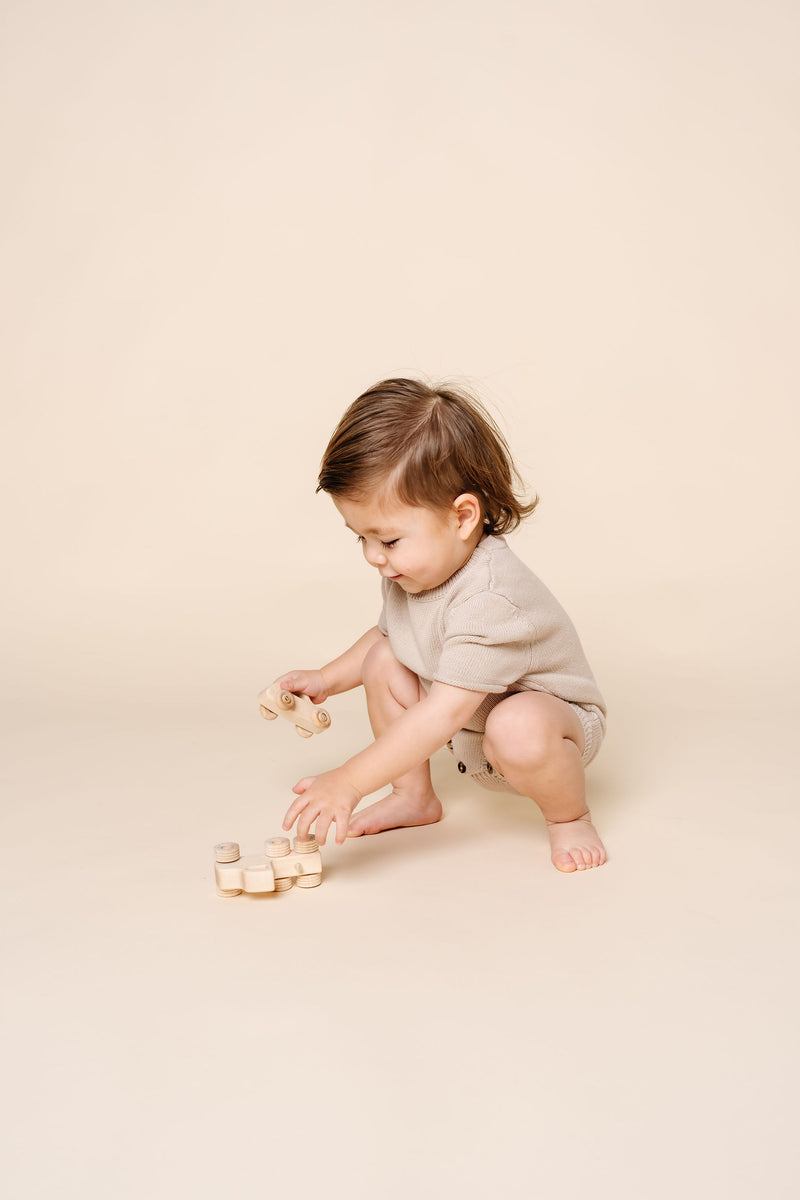 Knit Onesie - Tan