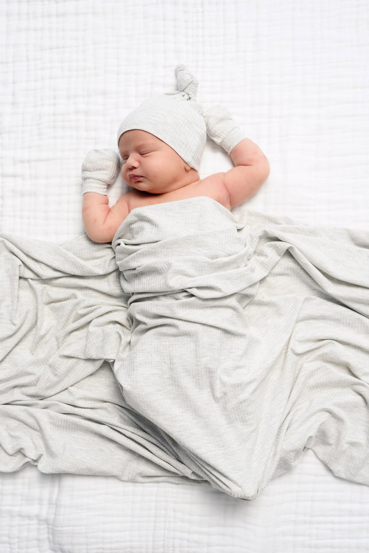 Stevie Ribbed Newborn Hat Bundle + Top + Bottoms