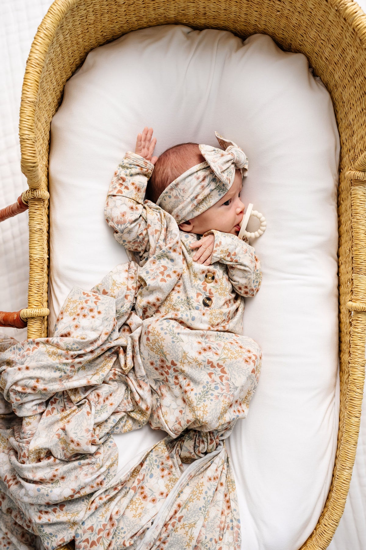Pearl Newborn Headband Bundle + Knotted Gown