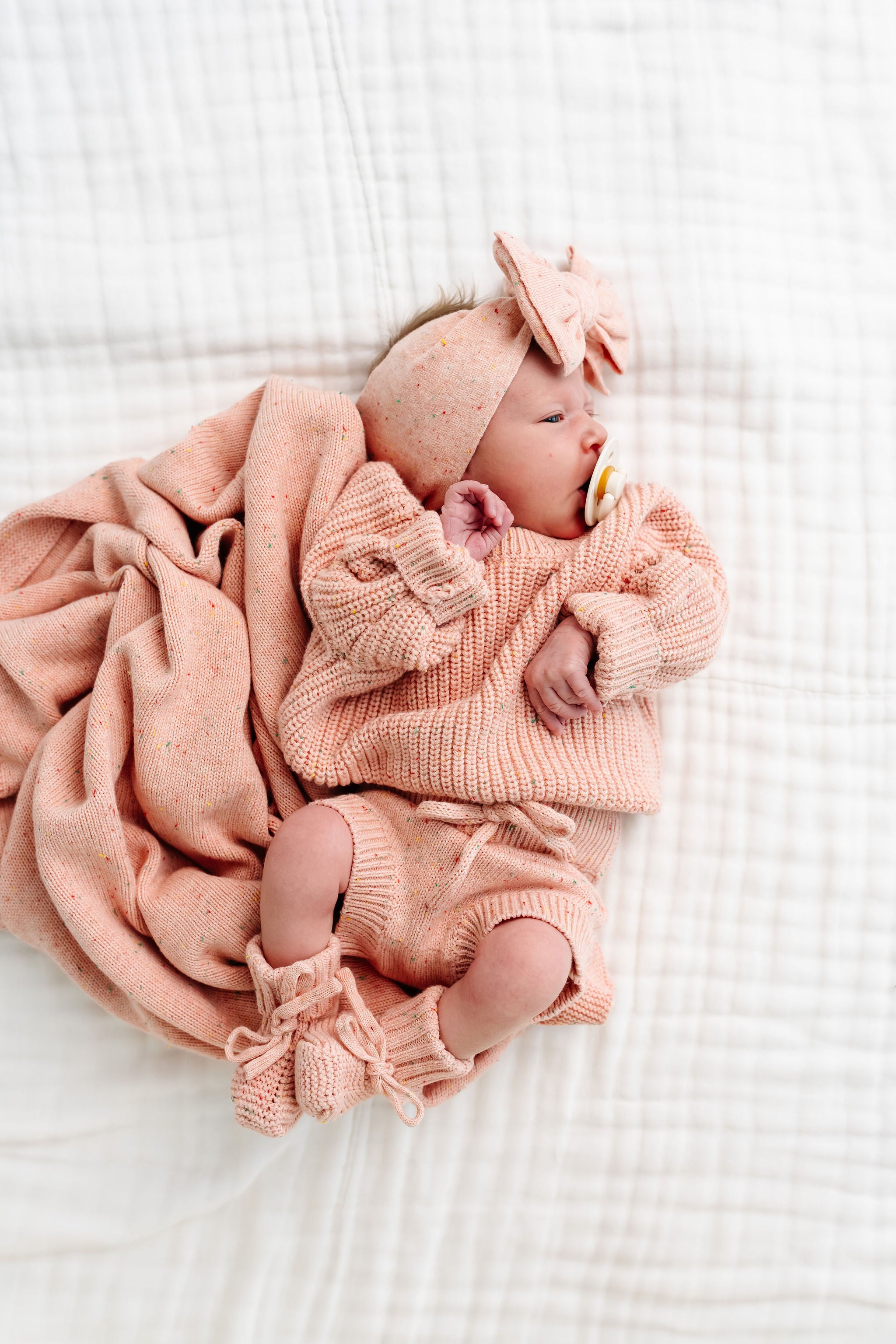 Knit Blanket - Petal Speckle