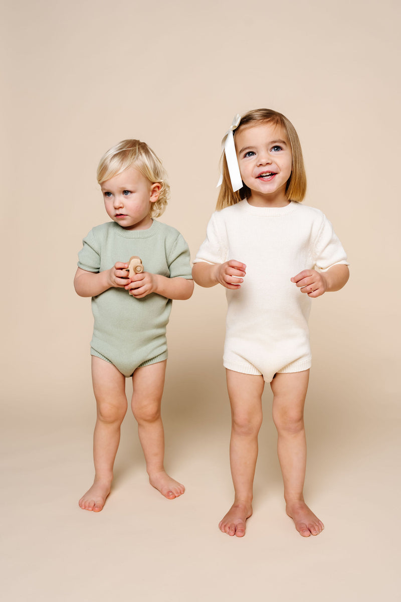 Knit Onesie - Sage