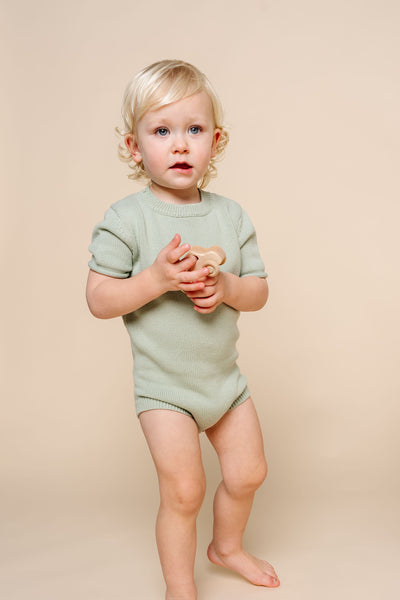 Knit Onesie - Sage