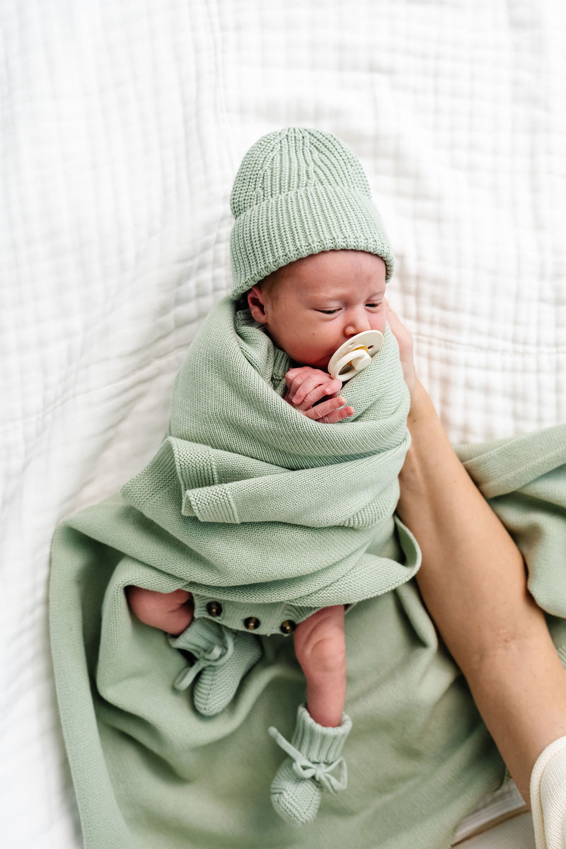 Knit Beanie Bundle - Sage