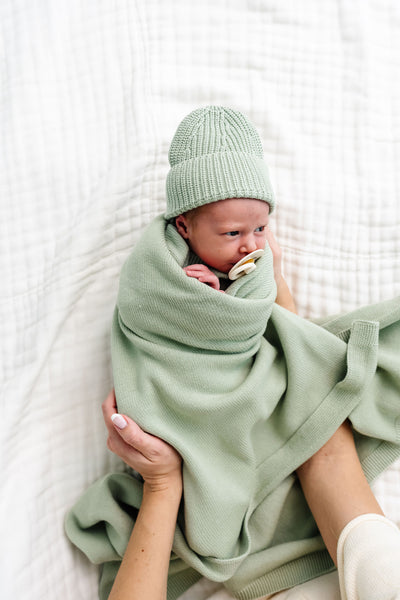 Knit Blanket - Sage