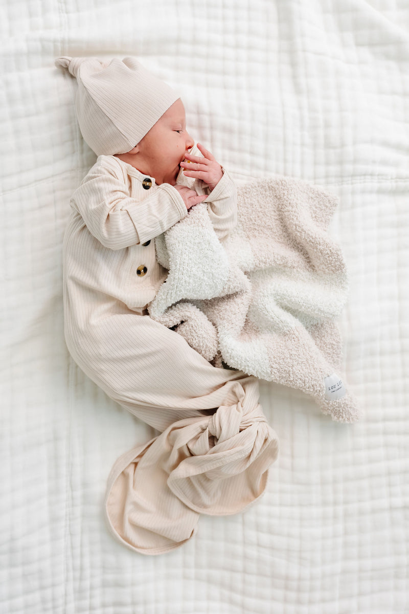 Chenille Blanket - Dune Check - Mini/Lovey