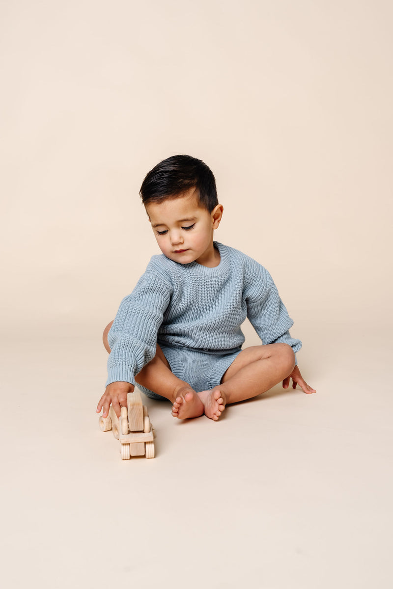 Knit Chunky Sweater - Steele
